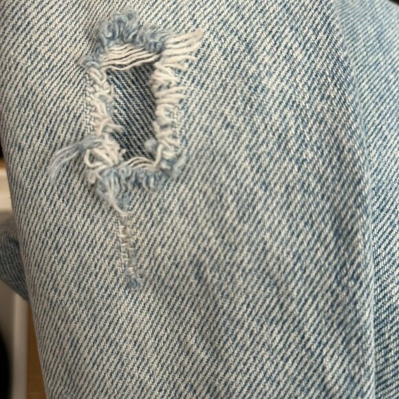 Zara High-Waist Ripped Wide Leg Mom Fit Jeans – Size EUR 34 - Picture 10 of 15